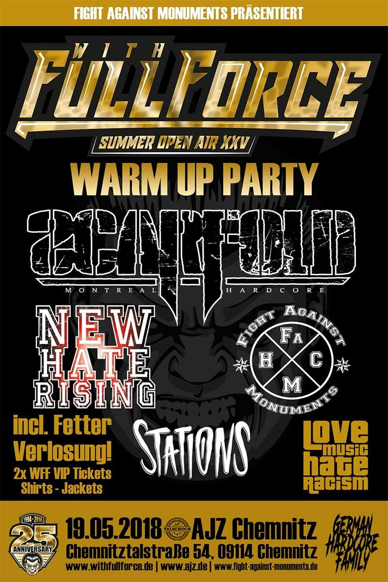 Flyer With Full Force Warmup Show 2018