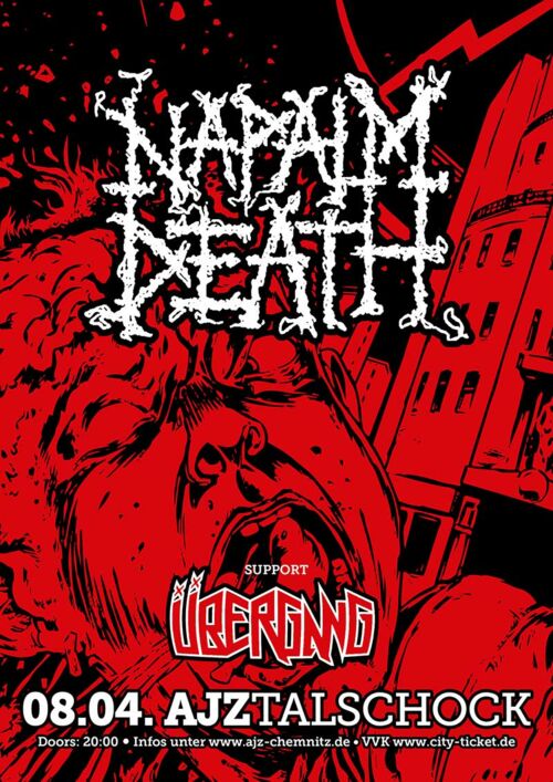 Poster Napalm Death 04.08.2018 Chemnitz